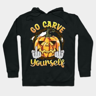 Funny Carved Pumpkin Men Women Funny Halloween Hoodie